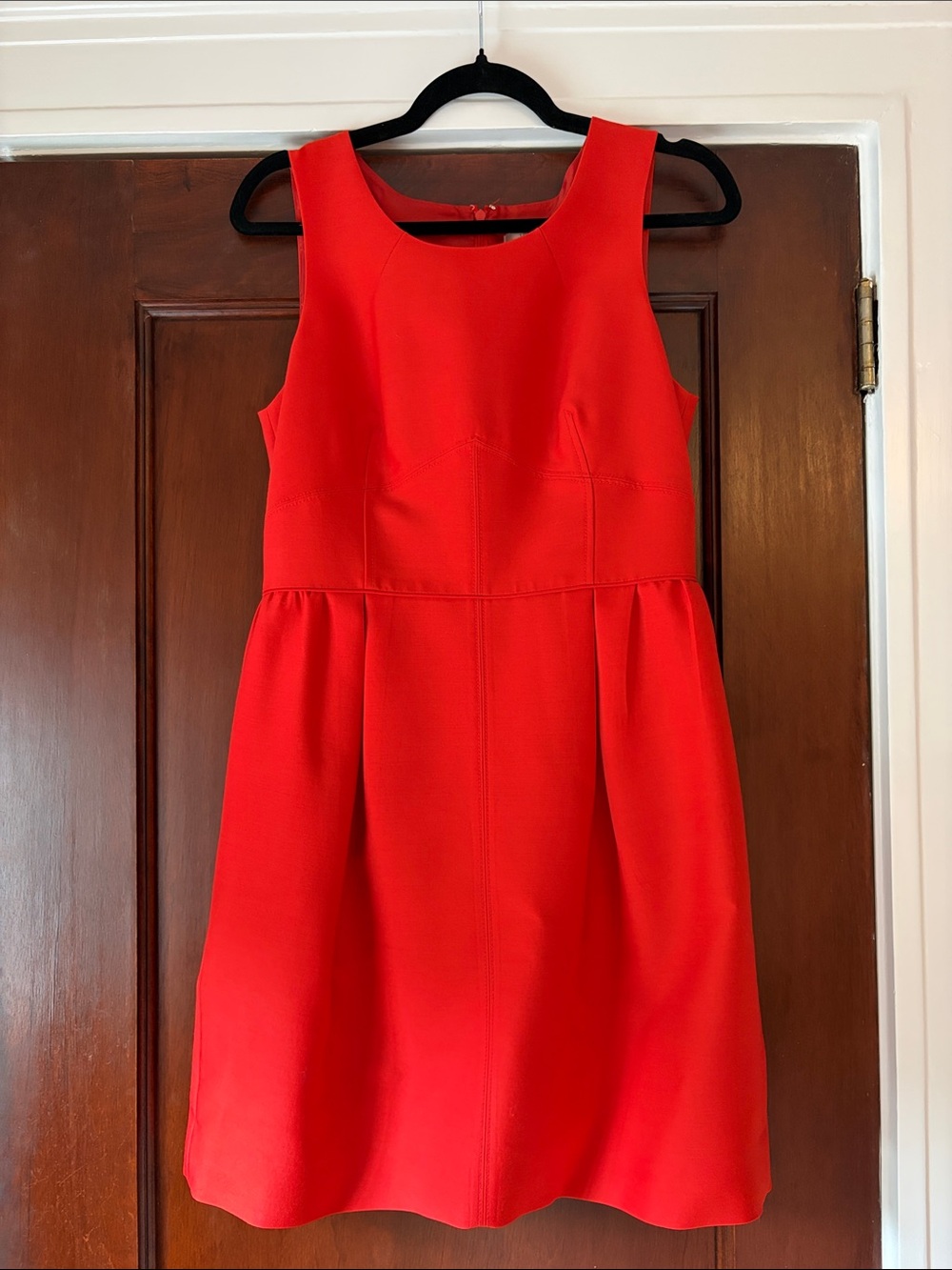 J Crew Red Sleeveless Dress: great for office or event